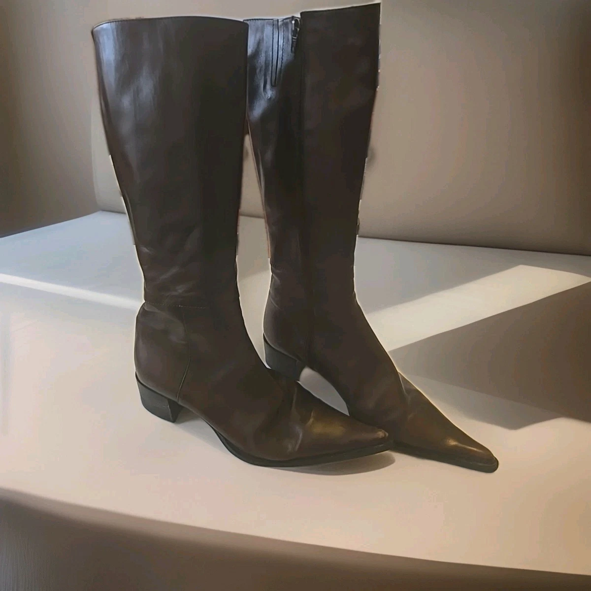 VERA CUCIO ITALIAN LEATHER POINTED SLIP ON BOOTS SIZE 11. GREAT CONDITION. Vero Cuoio Ankle Boots Men Italian Leather Shoes EU -44, US  main image 4