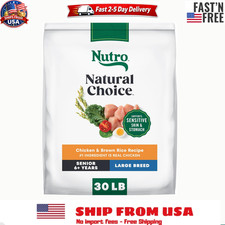 Nutro Choice Large Breed Senior Chicken Brown Rice Recipe Dry Dog Food, 30-lb