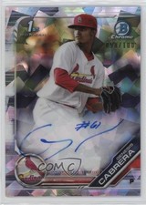 2019 Bowman Chrome Prospect Atomic Refractor 58/100 Genesis Cabrera Auto 19bb