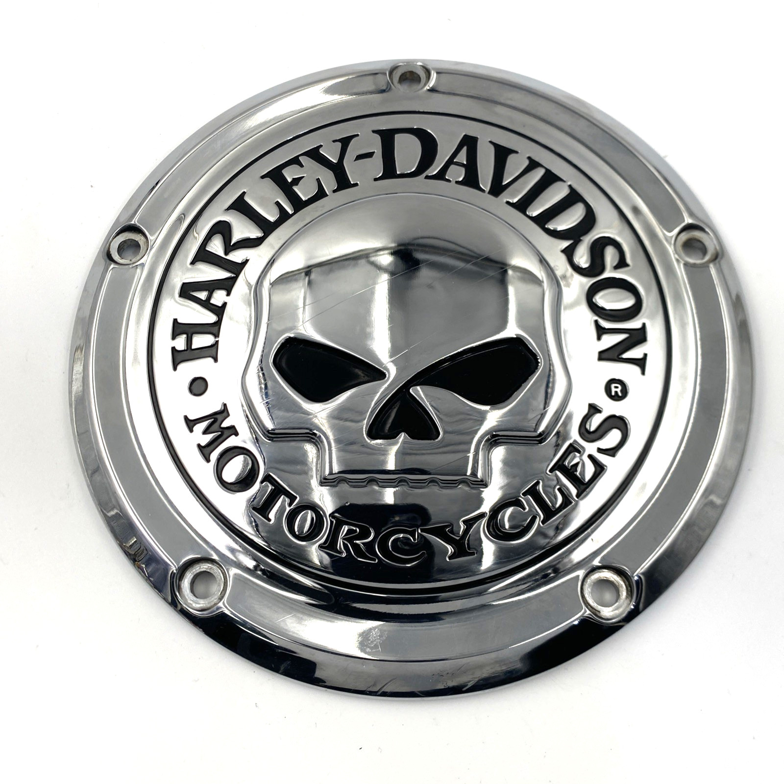 oem Harley 25700478 Chrome Willie G Skull Engine Derby Cover