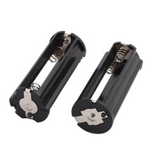 2 Pcs Black Battery Holder for 3 x 1.5V AAA Batteries Flashlight Torch