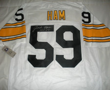 JACK HAM PITTSBURGH STEELERSS W/COA SIGNED OFFICIAL LICENSED PROLINE JERSEY