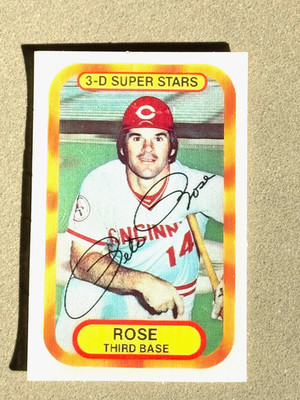 Pete Rose -- 1977 Kellogg's 3-D Super Stars #20 -- Alltime Hit King + Future HOF