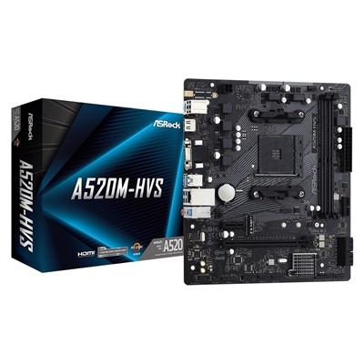 Asrock A520M-HVS Amd Sockel Am4 Micro Atx Vga/Hdmi M.2 USB 3.2 Gen1 Motherb