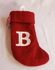 Target Wondershop Monogram Mini Red Christmas Stocking Letter B, NWT