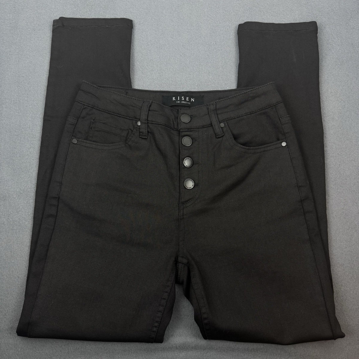 RISEN Womens Black Jeans Button fly - Waist 26 Size 3