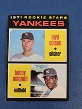 1971 Topps RC #111 Rookie Stars Loyd Colson / Bobby Mitchell BASEBALL Card 7J. rookie card picture