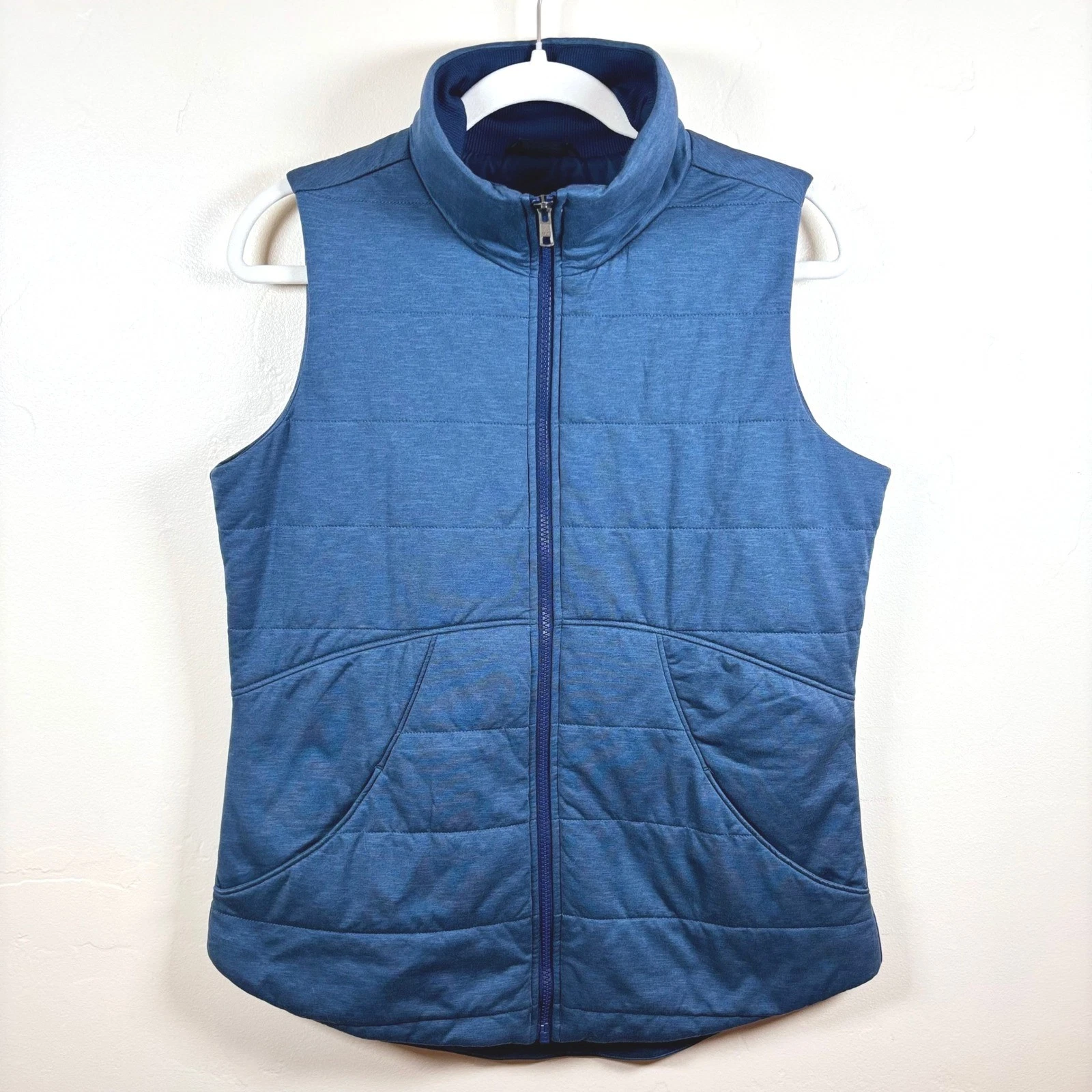 Marmot Visita Insulated Vest Women M Artic Navy Heather Quilted Lightweight Wick