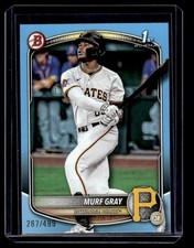 MURF GRAY 2025 BOWMAN DRAFT SKY BLUE BORDER #BD-108 287/499