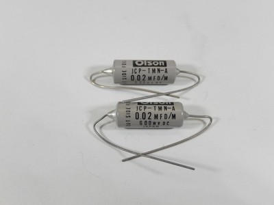 2pcs OLSON JAPAN .02 uf 600v PIO OIL GUITAR TONE CAPACITOR TESTED