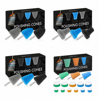 Chemicalworkz Polishing Cones Polierkegel Curved Rounded Straight & Pads SET