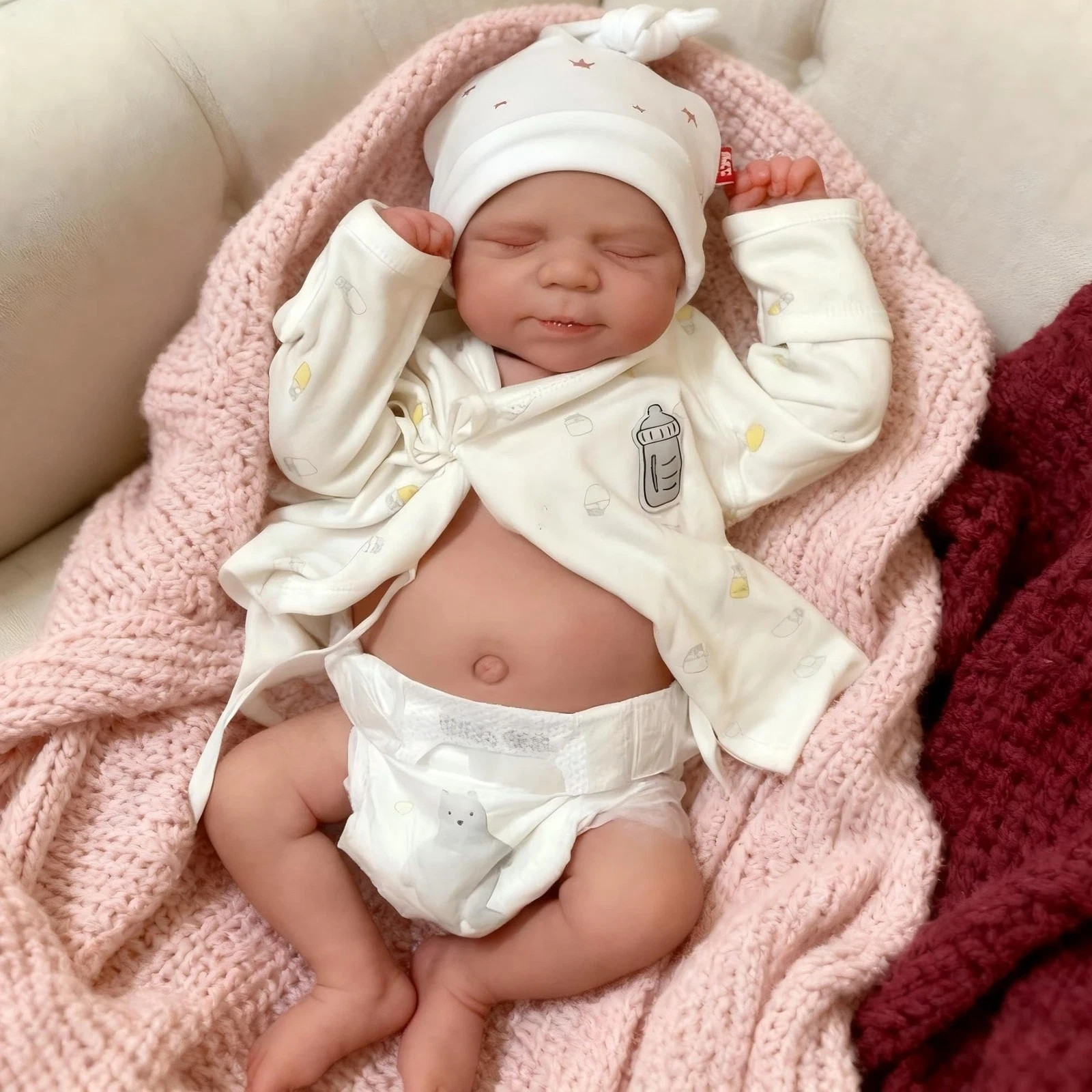 Girl Full Body Silicone Realistic Newborn Reborn Ba...