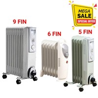 Daewoo Oil Filled Radiator Portable Electric Heater Thermostat 5 6 9 Fins Column