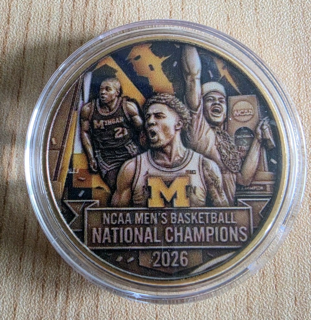 2026 MICHIGAN WOLVERINES NCAA Basketball Championship Commemorative Coin