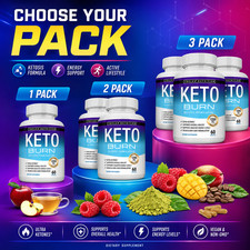 Keto Burn Pills 1200mg Ketosis Support 1-3 Pack 60 Capsules Each