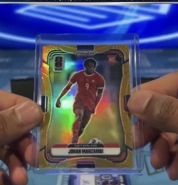 2026 Panini Prizm World Cup Johan Manzambi Green Prizm 1/10 Rookie 1st On Print