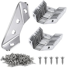 30PCS Universal Furniture Corner Connector, Small Metal Corner Brackets for W...