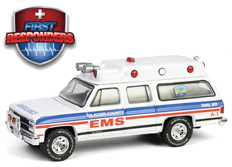 CHEVROLET Suburban - EMS - 1991 - Ambulance - Greenlight 1:64 - Photo 2/4