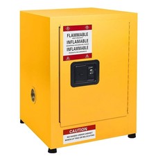 Sicherheitsschrank Gelb 43&times;43&times;46cm &ndash; Chemikalienschrank Metall, CE Zertifiziert