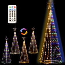 12FT Outdoor Lighting Christmas Tree 650 LED Light Show Christmas Tree with 8 Mo