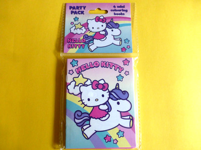 Malbuch mini für Kinder Hello Kitty ca.12 Vorlagen  2x3 Stück ca:13x10cm