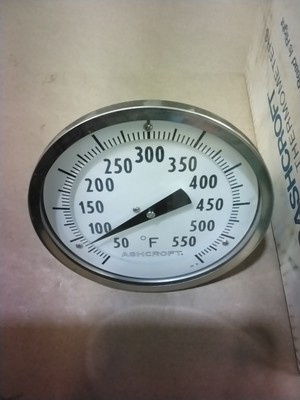 ASHCROFT 50 EI 60 R 040 50/550 5'' Bi-Metal Thermometer