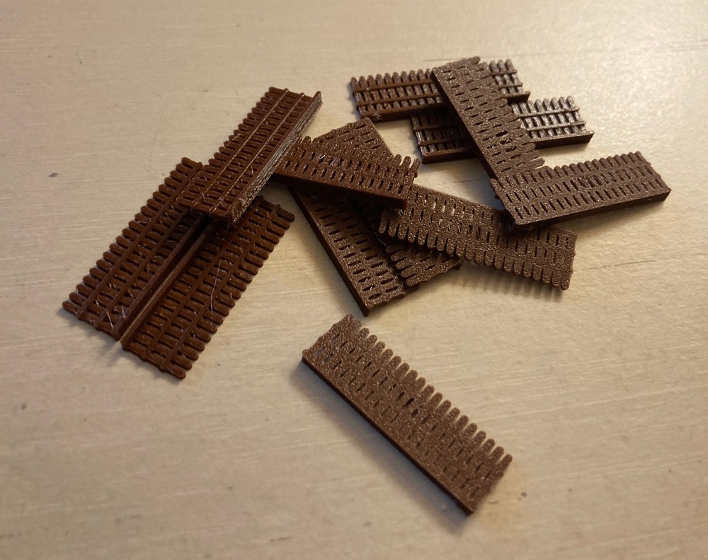 n scale fence Brown picket fence board fence privacy fencing lot of 12 n scale fence Brown picket fence board fence privacy fencing lot of 12