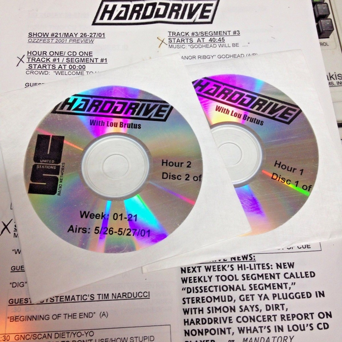 RADIO SHOW: HARDRIVE 5/26/01 OZZY OSBOURNE, TAPROOT, BLACK