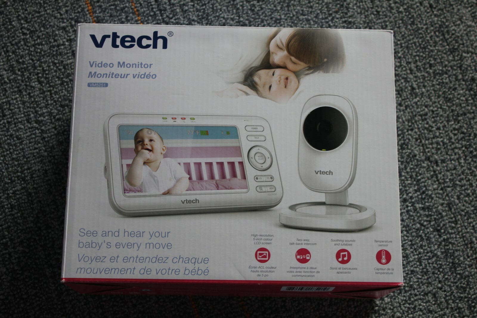 Sofortige Lieferung 1 Stuck Vtech 5 Digital Video Baby Monitor Vm5251 Neues Produkt Cmdsa Com