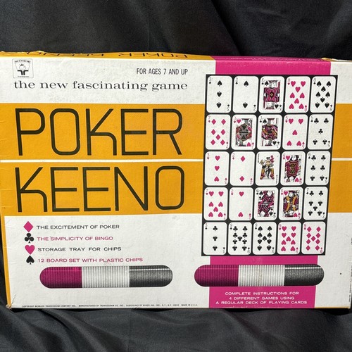 RARE 1966 Vintage POKER KEENO Game - MCMLXII Transogram Games Never Played 100% - Picture 2 of 10