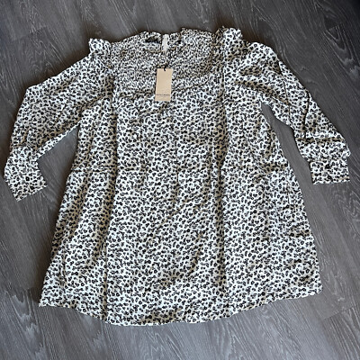 Scotch & Soda Dress Womens Large Short Flowy Floral Smock Frill Black White Mini | eBay Scotch & Soda Dress Womens Large Short Flowy Floral Smock Frill Black White Mini | eBay