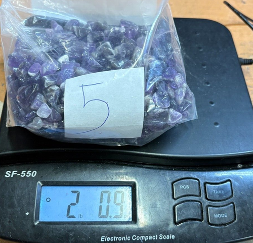 2 Lbs Pounds Chip Amethyst Stone Gemstone All Natural Un-drilled Lot #5 - Picture 5 of 5