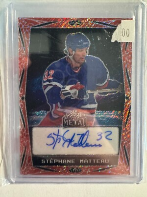 K245,120 - 2024 Leaf Metal Hockey Legends Shimmer Orange #BASM2 Stephane Matteau