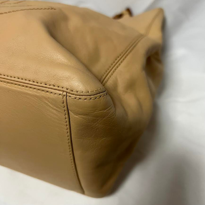 CHANEL Coco Mark Leather Tote Bag - Tortoiseshell Chain Brown