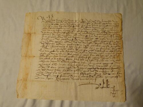 Antique 1517 Italy Italian  NICHOLAUS Signed Manuscript Document 16thC #Y104 - 第 1/1 張圖片