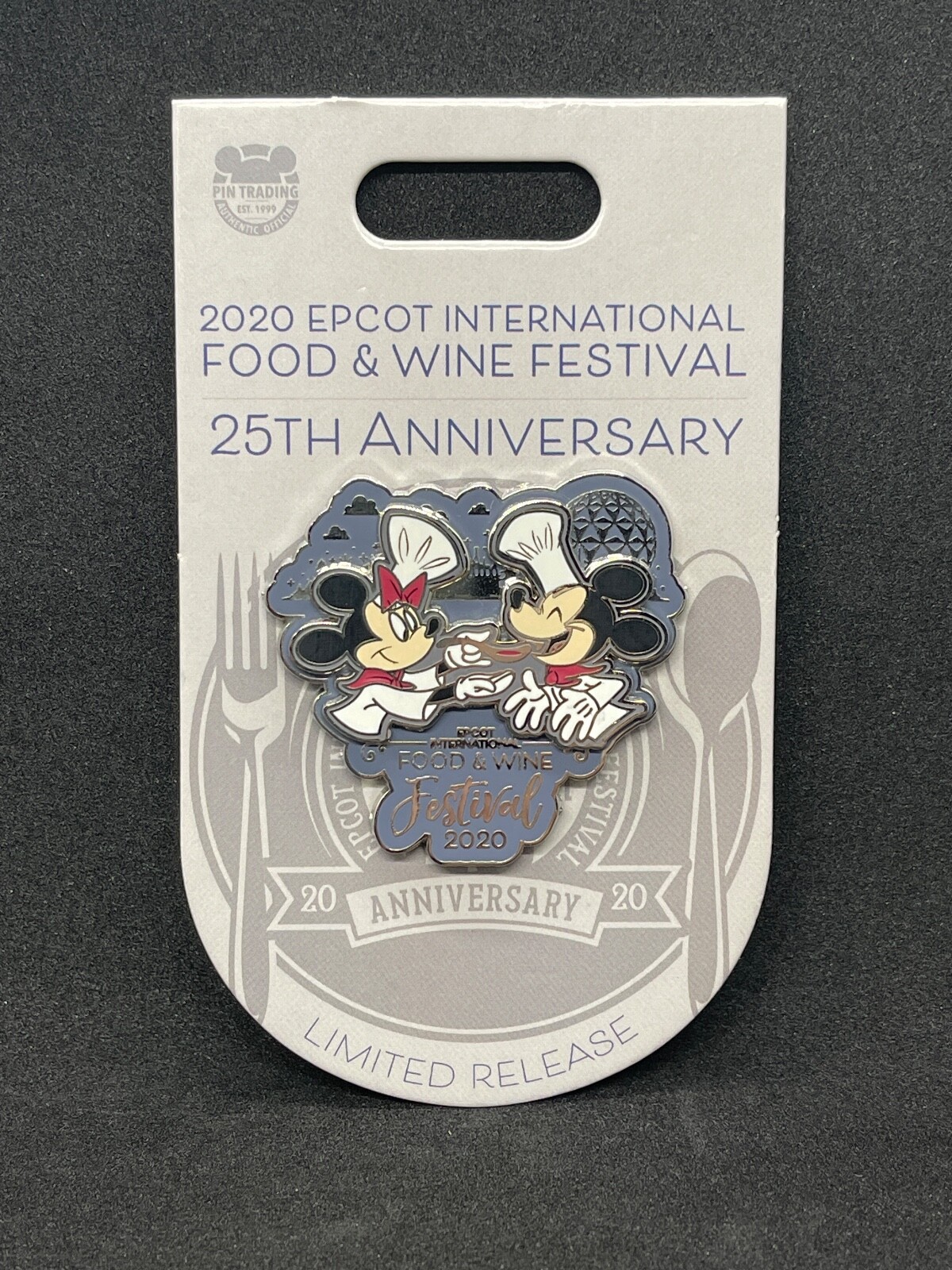 Disney 2020 EPCOT Food & Wine Festival 25th Anniversary Mickey & Minnie Pin