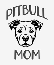 Pitbull Mom Vinyl Decal Sticker Car Window Bumper Wall I Love My Rescue Dog