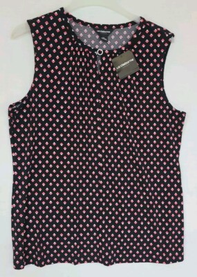 NWT Liz Claiborne Career Women's Sleeveless Top Size XLT Black