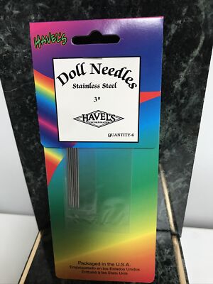 HAVEL'S DOLL NEEDLES 3'' - 6 PCS - NEW (FF1)