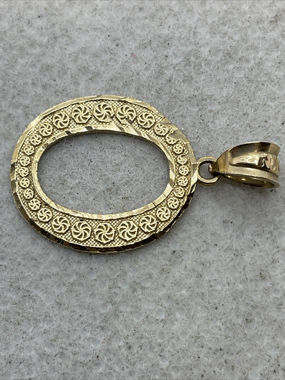 Solid 10K Yellow Gold Diamond Cut INITIAL LETTER … - image 4