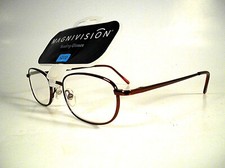 READING GLASSES MAGNIVISION SPRING HINGE - DESIGNER - BRONZE/WINE COLOR