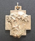 Estate Jewelry Chapel Jesus .925 Sterling Silver Pendant 1"