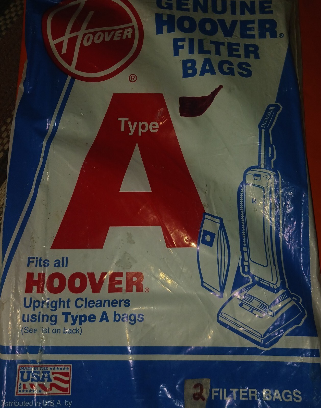Genuine HOOVER Vacuum Filter Bags Type A 2 Pack eBay