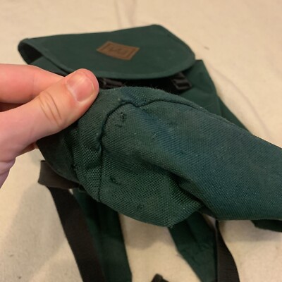 GH Bass & Co Outdoor Gear Green Canvas & Leather Backpack | eBay display picture 2