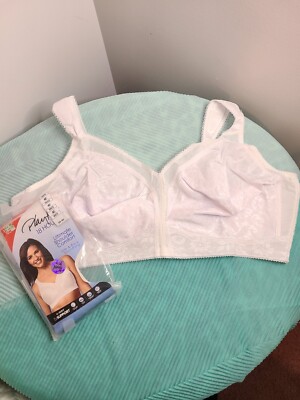 NWT Playtex 18hr Ultimate Shoulder Comfort Back Smoothing Bra Size 48C - White