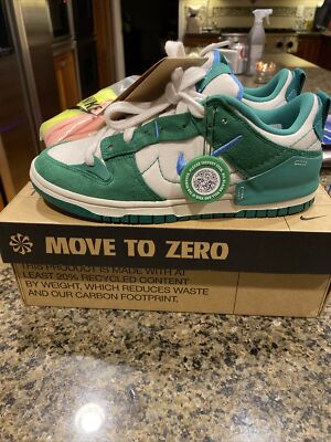 Nike Dunk Low Disrupt 2 Malachite Phantom University Blue DH4402-001 W 7 M 5.5