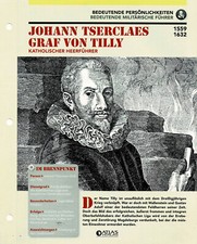 Johann Tserclaes Hrabia von Tilly / Katolicki dowódca armii - Karta informacyjna