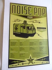 VINTAGE 2K 2000 Shepard Fairey Noise Pop San Francisco Art Print Obey Giant ROCK