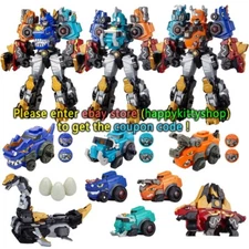 Dino Core 8 Figures Set Ultra D-Saber Mammoth Cerato Tri PLESIO Dimetrodon Robot