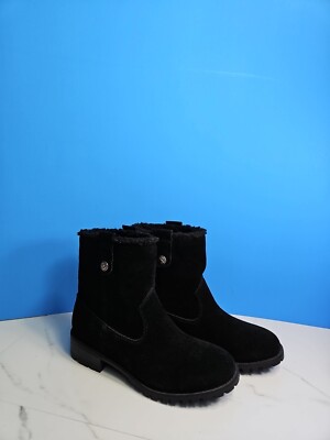 Bjorndal Black Suede Leather 7'' Shaft Heights Pull On Wear Boots 7 Aspen 